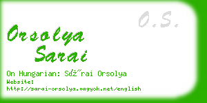 orsolya sarai business card